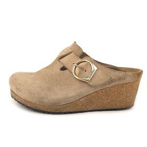 Papillio Fanny Ring-Buckle Wedge Clog Sandals 8